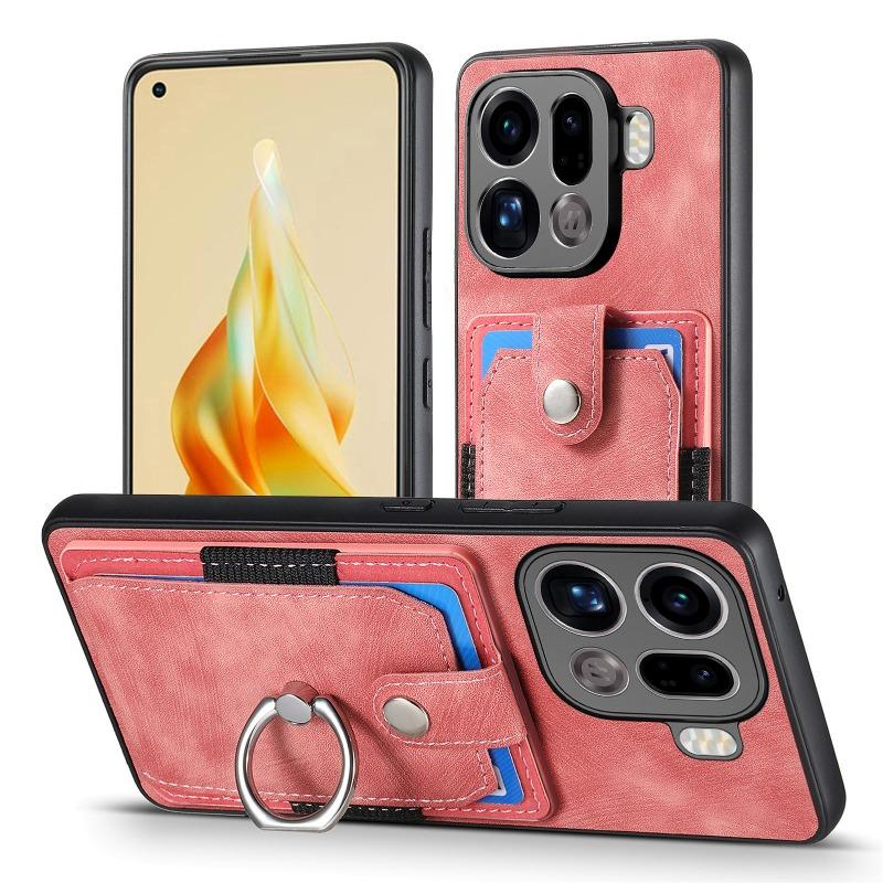 For OPPO Find X9 Pro Leather Magnetic Wallet Card Slot Ring Holder Case for OPPO Find X9Pro Stand Shockproof Cover Funda