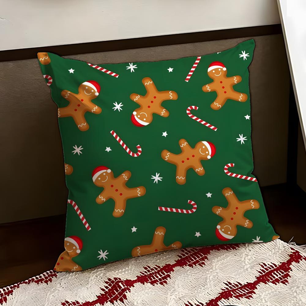 christmasS Cushion Cover Reversible Soft Durable Pillow Cover Home  Car MultiScene Use for Daily Comfort