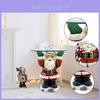 Festive Santa Claus Waiter Tray Sculpture Charming Resin Figurine For Christmas Decor