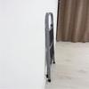 Ladder 2 Steps Household Ladder Foldable Steel Metal Gray 150 Kg