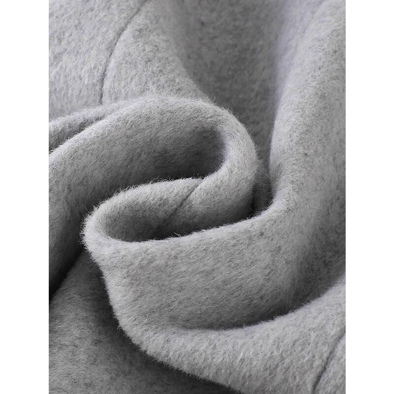 Trotman Women's Grey Double-breasted Wool Blend Professional Coat