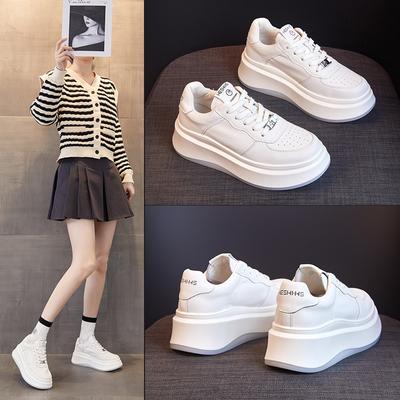 Spring New Platform Version Shoes Sports and Leisure Versatile Women's Shoes Single Shoes White Shoes