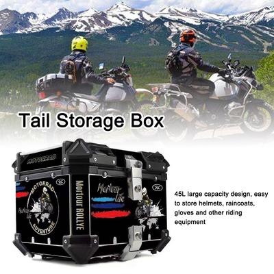 45L Motorrad-Kofferraum, Aluminiumlegierung, Gepäckkoffer, Schnellverschluss, Motorrad-Heck-Aufbewahrungsbox