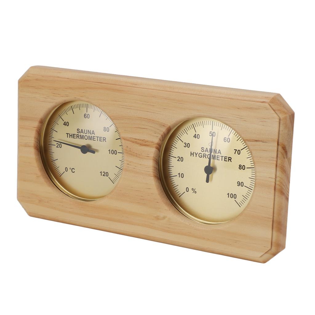 Wooden Sauna Thermometer Hygrometer 2 In 1 Humidity Temperature Measurement Indoor Thermometer Humidity Gauge for Hotel