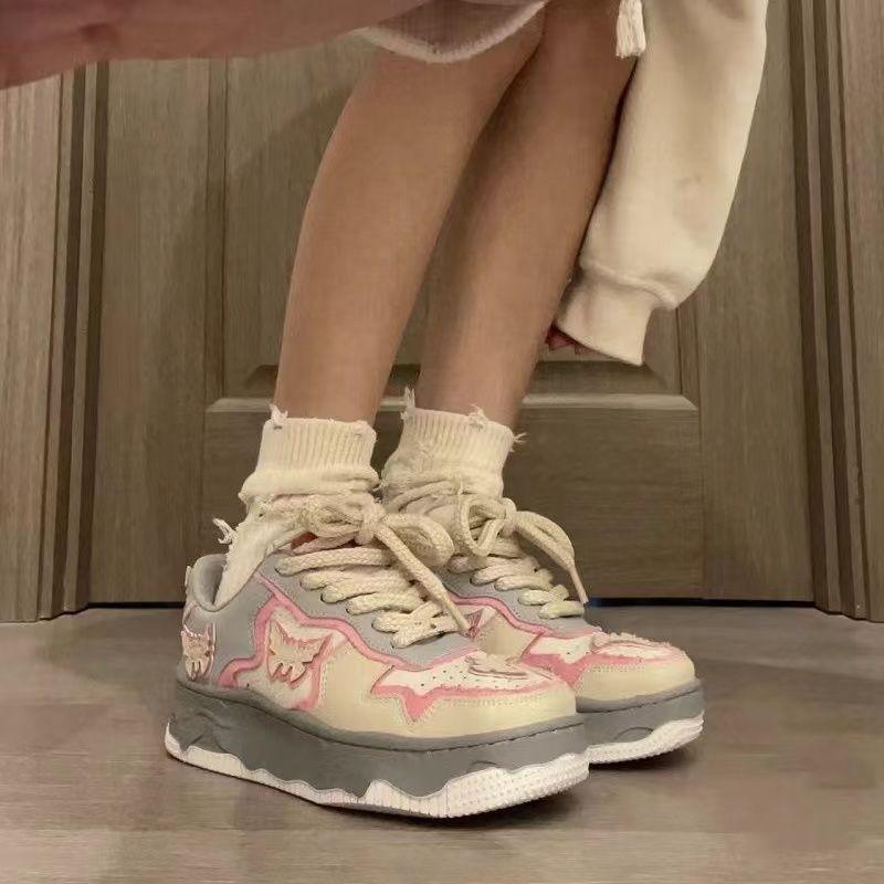 Niche Original Shoes Women's Pink Butterfly Casual Sports Shoes Ins Style Versatile Models 2025 Spring and Summer Women's Shoes
