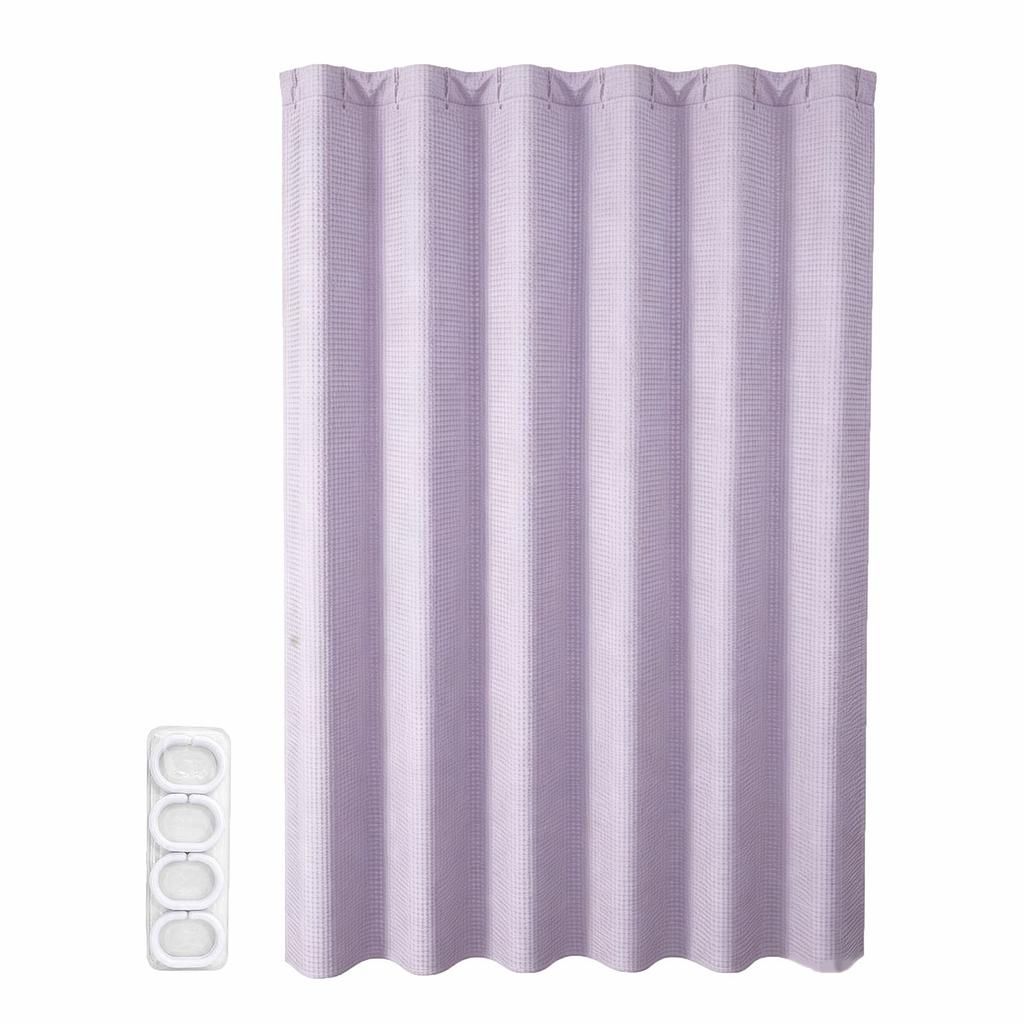Shower Curtain with 12 Plastic Hooks, 180 cm, for Bathroom and Window