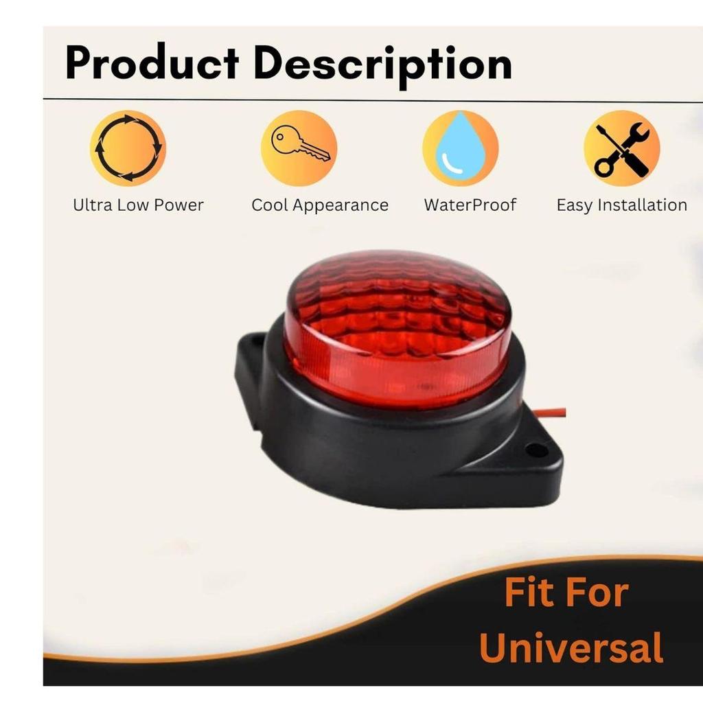 APSMOTIV 6 STÜCK LED Markierungsleuchten Anhänger 24V Wasserdicht Rot Hühneraugen für Sattelzugmaschinen Freightliner Cargo – Universelle Passform
