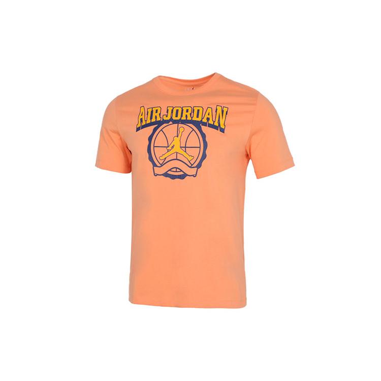 Jordan T-shirt da uomo Arancione Girocollo Vestibilità Media Dritta CV3420-894