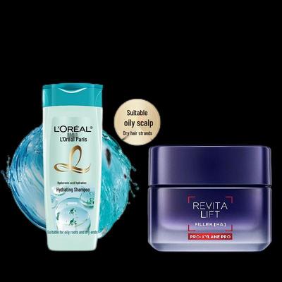 L'Oréal Hyaluronic Acid Shampoo & Anti-Wrinkle Cream Set