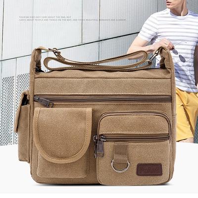 Canvas Unisex Messenger Bags Single Shoulder Bag Casual Outdoor Sport Travel Hiking Crossbody Bag