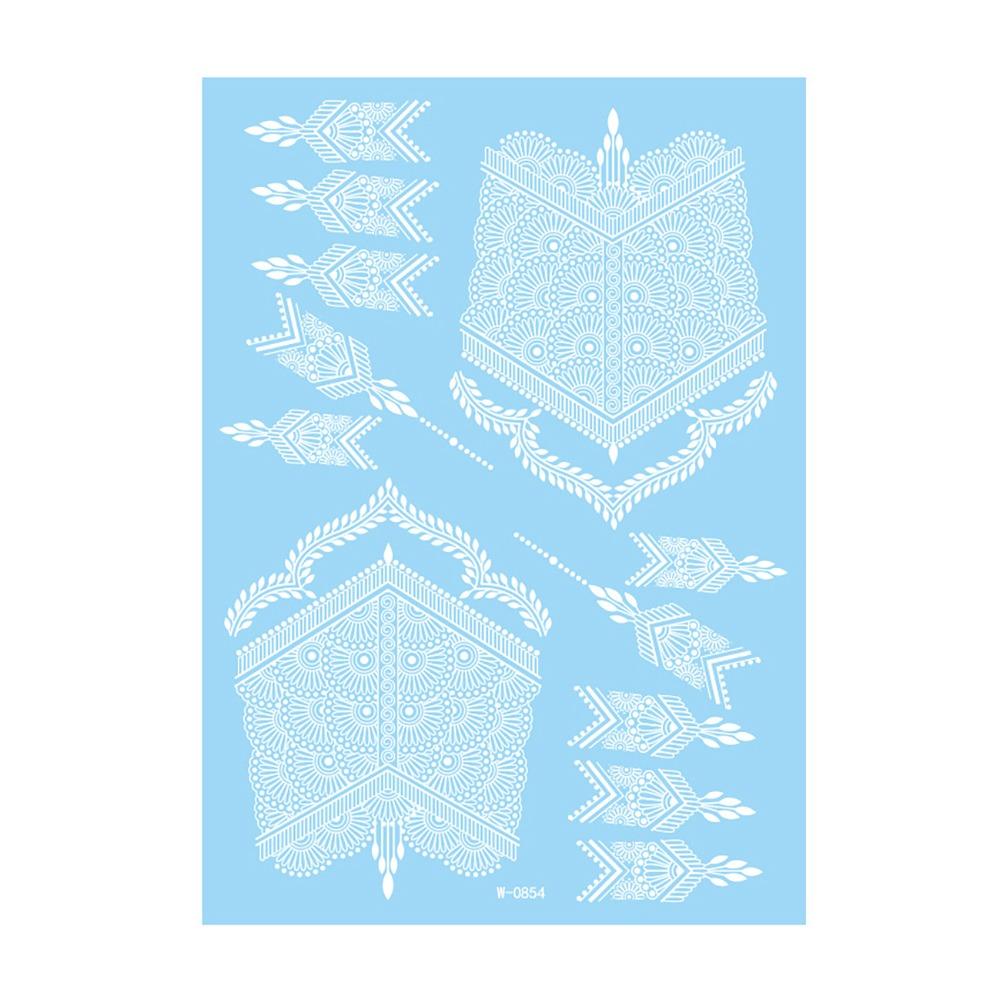 Falsches Henna Temporäres Tattoo Wasserübertragungs-Abziehbilder Körperkunst-Aufkleber Finger Hand Beine Arm