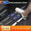 Bilklistermärke 2026 Ford Ny 2025 Het Bil Dörrtröskel Anti-repa Klistermärken Kolfiber Mikrofiber Klistermärke För Ford Edge Explorer Transit