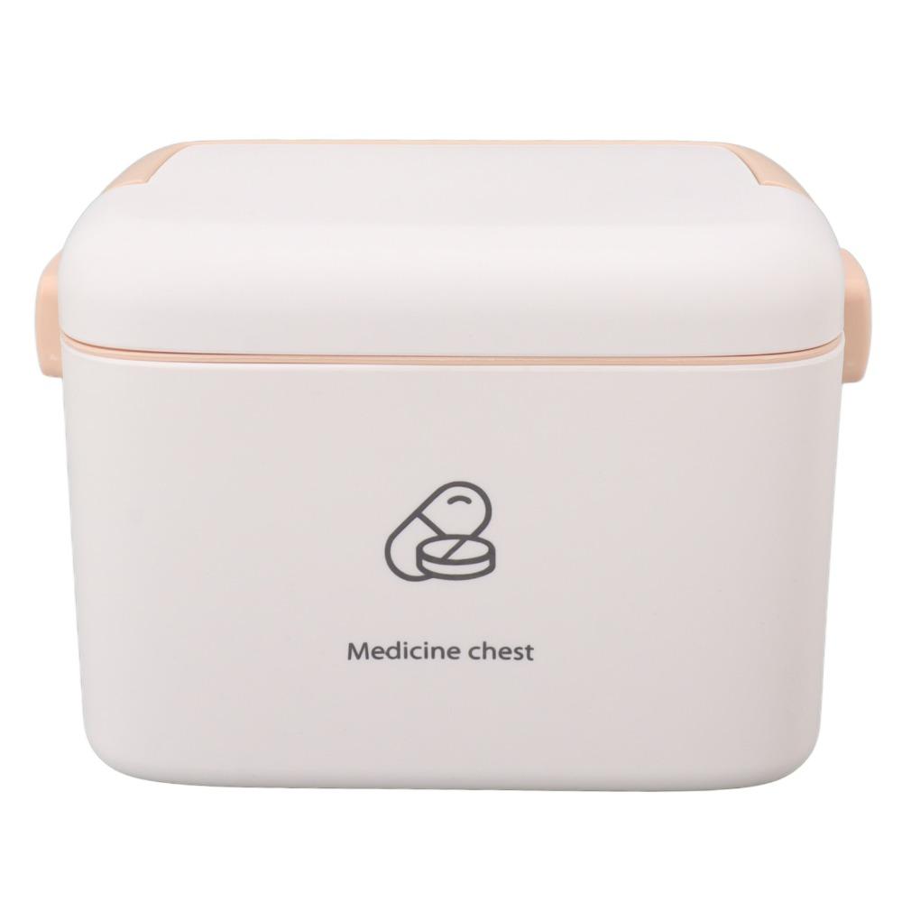 Removable Tray Medicine Storage Box Thickened Pp Family Emergency Medicine Case Home Use