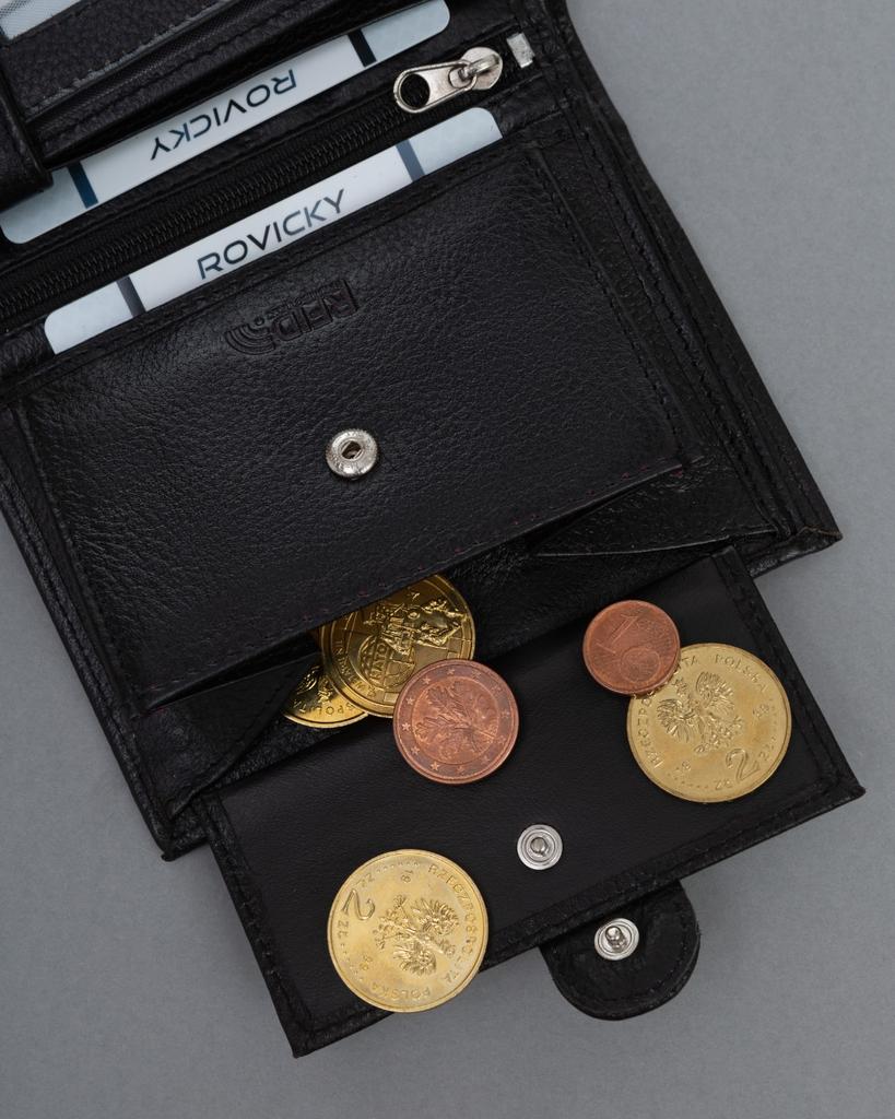 Men's Leather Wallet N4L-PDM-RON-BP-9113 Black