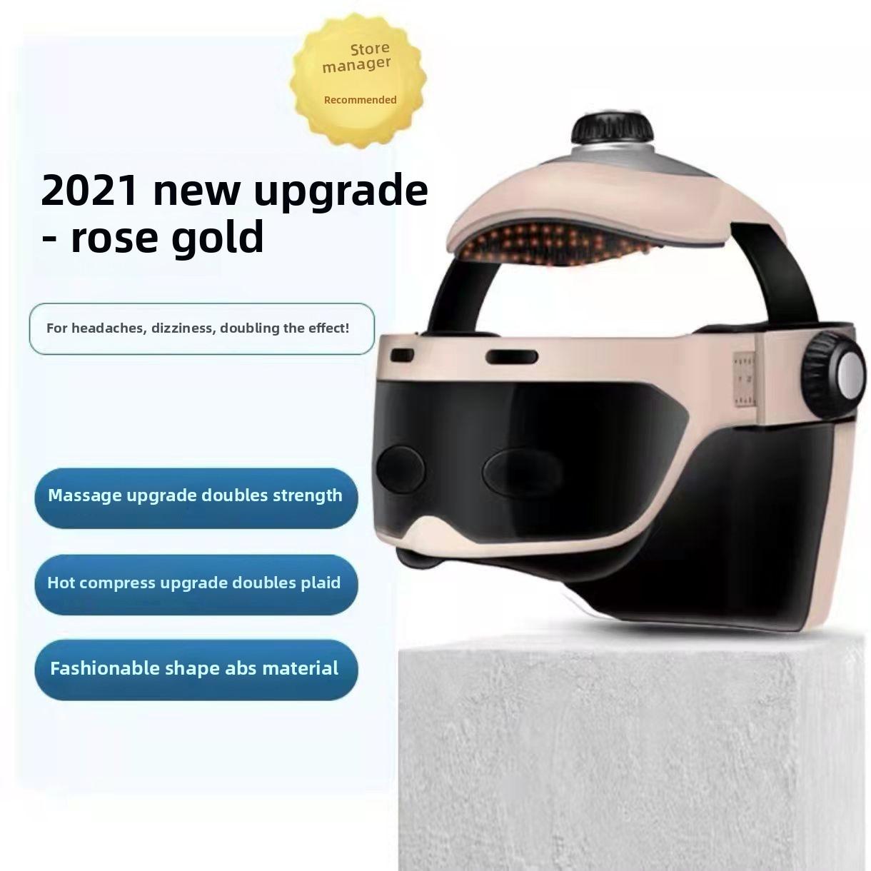 Электрический массажер для головы Бытовой массажер для кожи головы Автоматический Горячий компресс Массажер для релаксации Головная боль Давление воздуха Разминание Bluetooth Музыка