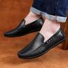 Fashion High Quality Genuine Leather Men's Footwear Luxury Brand Slip on Man Loafers Wedding Party Dress Shoes Breath Driving Moccasins