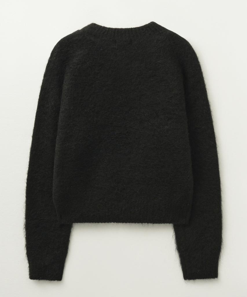 Seteo (W) Essen Two-Tone Mohair Blend Knit Black