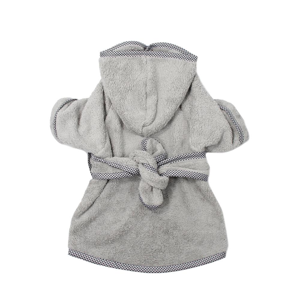 

Теплая коралловая флисовая одежда для питомцев, впитывающие халаты для кошек и собак, товары для питомцев S