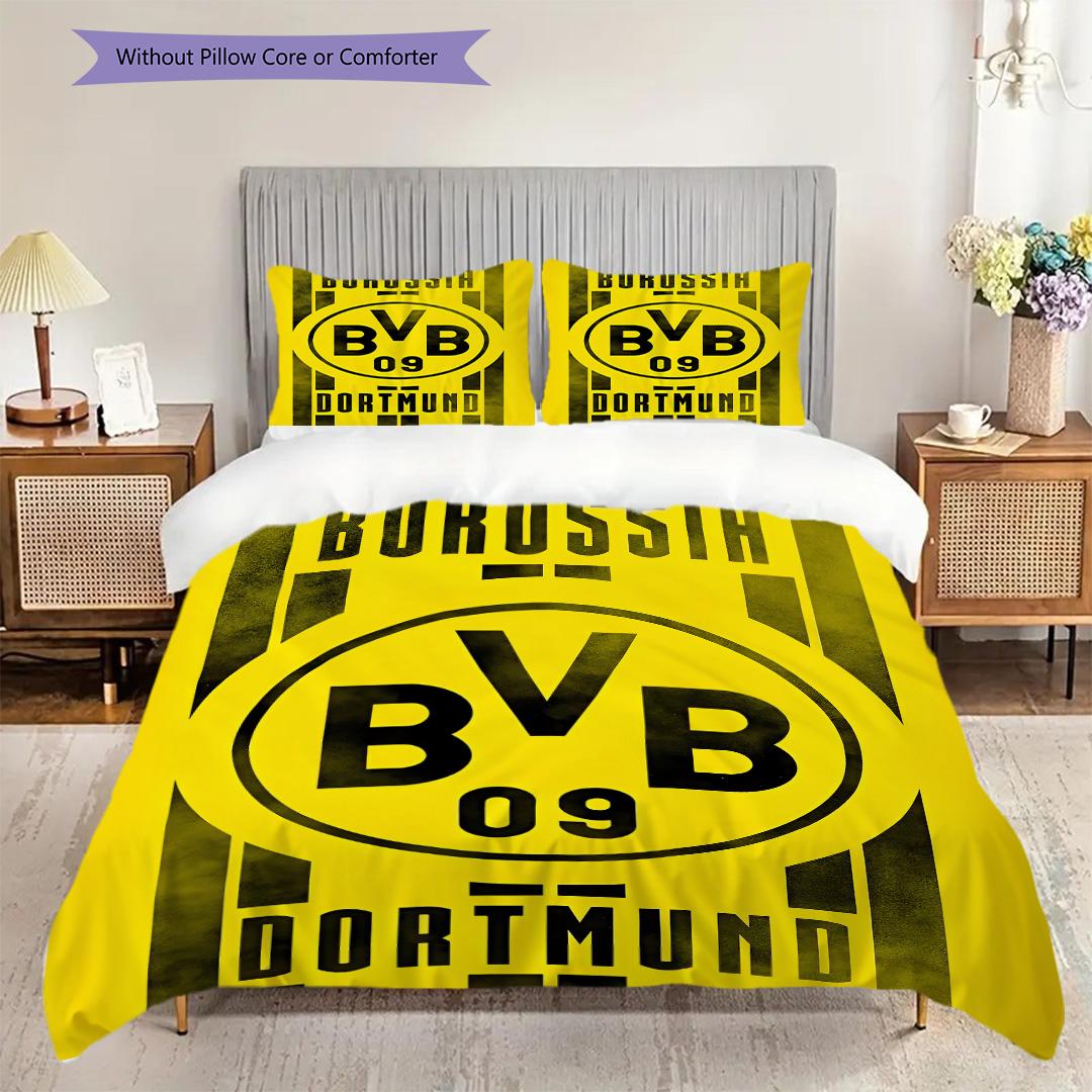 

Боруссия Дортмунд Логотип Узор Комплект Постельного Белья Одеяло Пододеяльник Наволочка Домашний Декор Подарок на День Рождения (1 пододеяльник + 2 наволочки, без наполнителя) 135x200cm