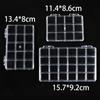 Divider Nail Art Storage Box 12/15/24Grids Container for Jewelry Gifts Empty Storage Box