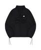 Kirsh Cherry String Shirred Windbreaker [Black]