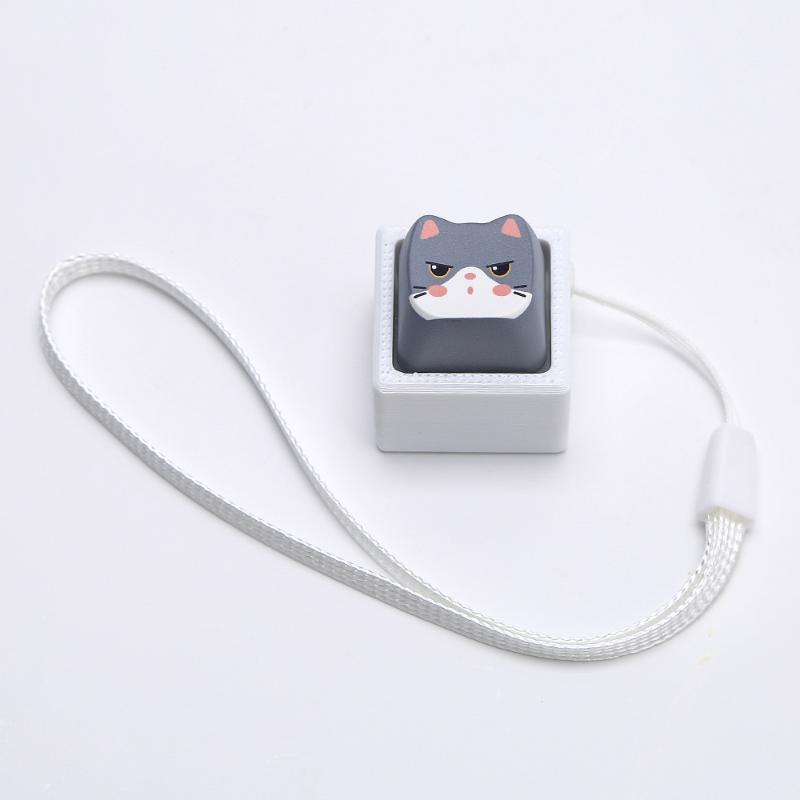 Cute Pressable Cartoon Animal Keycap Fidget Keychain Mini Stress Relief Toy for Kids Party Bag Filler