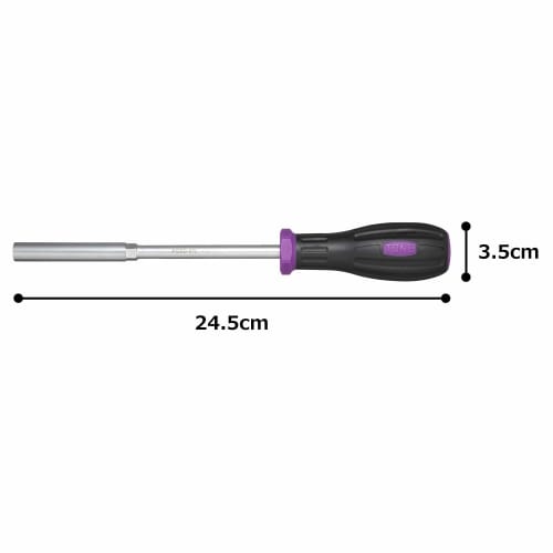 TONE Power Grip Box Driver (Deep Type) PGBD-07L Purple, 7mm Width