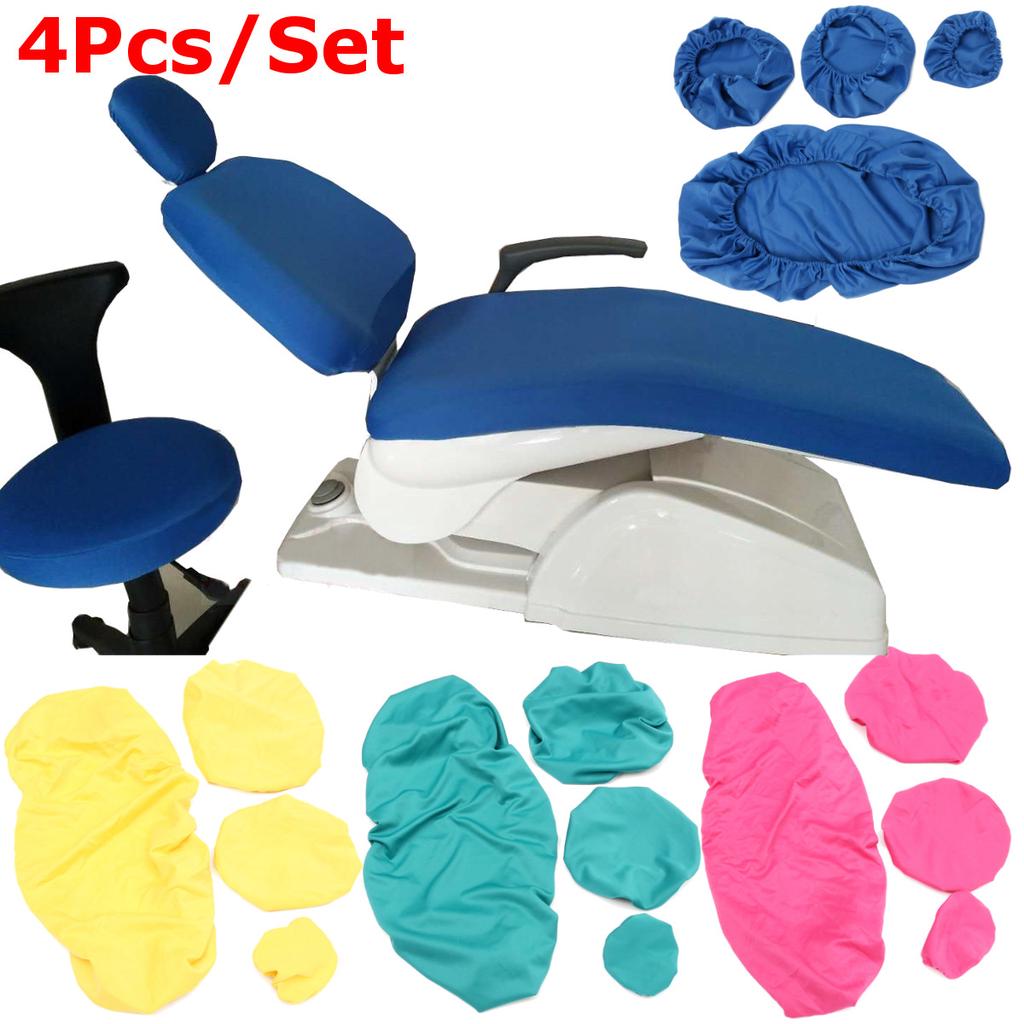 Buy 4pcs/set Dental PU Leather Unit Dental Chair Seat Cover Chair