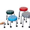 Aluminum Pulley Stool Low Round Stool with Wheels Creative Home Back Chair Lazy Housework Bench Portable Household