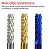 Milling Cutter Carbide End Milling Tools 0.8-3.175mm TiN Coated CNC Router Bits End Mill for PCB Machine Cutter Engraving Edge