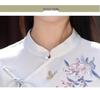 Chinesischer Retro Bestickter Stehkragen Tang-Anzug Hanfu Oberteil