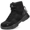 Water Repellent Leather Safety Boots for Men, Lightweight Steel Toe Anti-Smash Anti-Puncture Durable Industrial Outdoor Work Boo