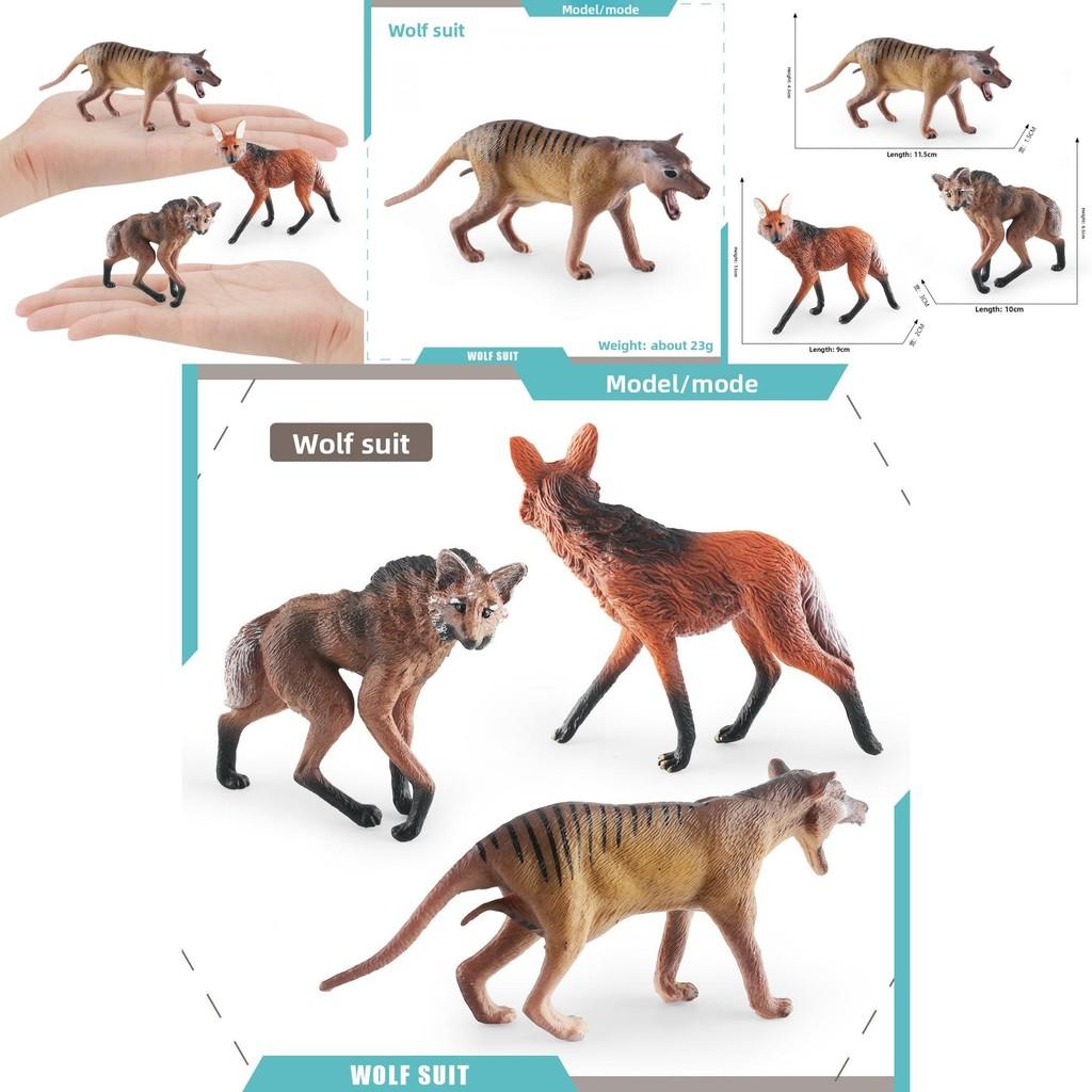 Simulated Wild Animal Wolf Model Ornament For Kids Educational Display With Realistic Design