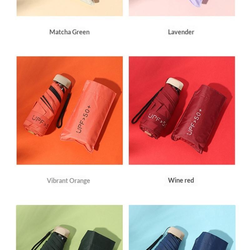 Mini Pocket Foldable Umbrella UPF 50+ UV Protection Waterproof Windproof Parasol for All Weather Use
