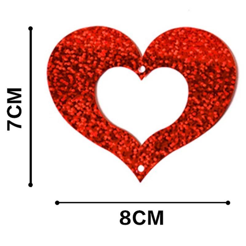 New 100Pcs/Set Balloon and Thread Pendant Hollow Heart-shaped Wedding Decoration DIY Birthday Party Paper Garland Streamers