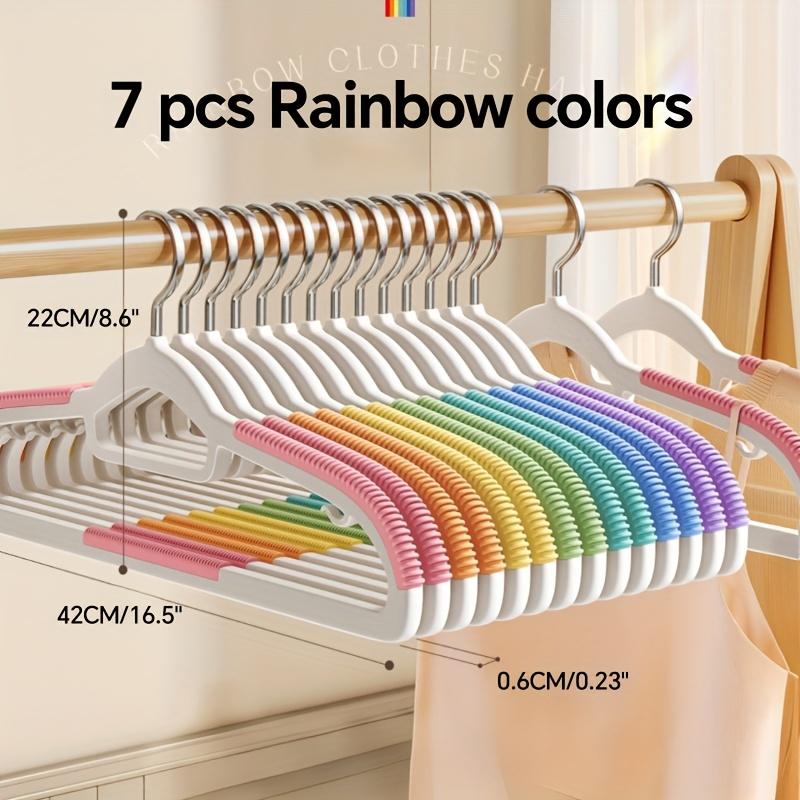 

7/14/35pcs Heavy-Duty Plastic Clothes Hangers with Shoulder Protection, Non-Slip Thick Hangers for Wet & Dry Clothes