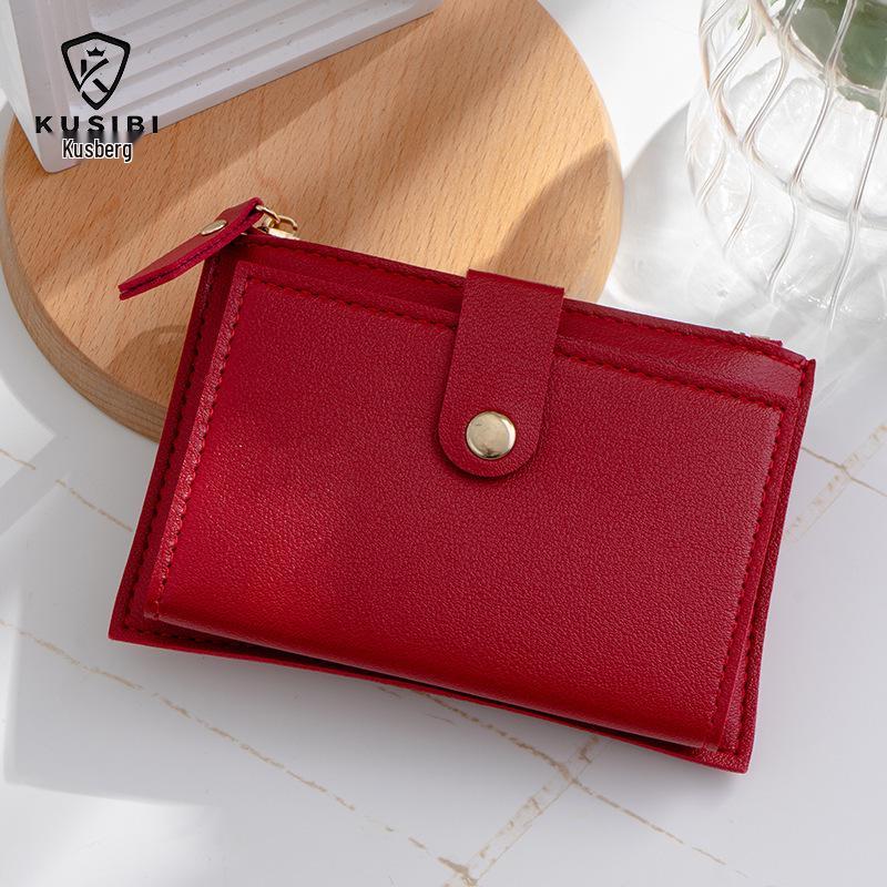 Portofel de damă cu fermoar și sloturi multiple pentru carduri 2025: Portcard elegant cu buton și portofel pentru monede pentru studenți