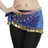 Dynamic Fringe Embroidered Sequins Waist Chain Belly Dancing Wrap Skirt Nonslip Waist Chain for Women and Girls