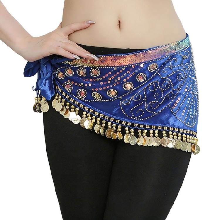 Dynamic Fringe Embroidered Sequins Waist Chain Belly Dancing Wrap Skirt Nonslip Waist Chain for Women and Girls