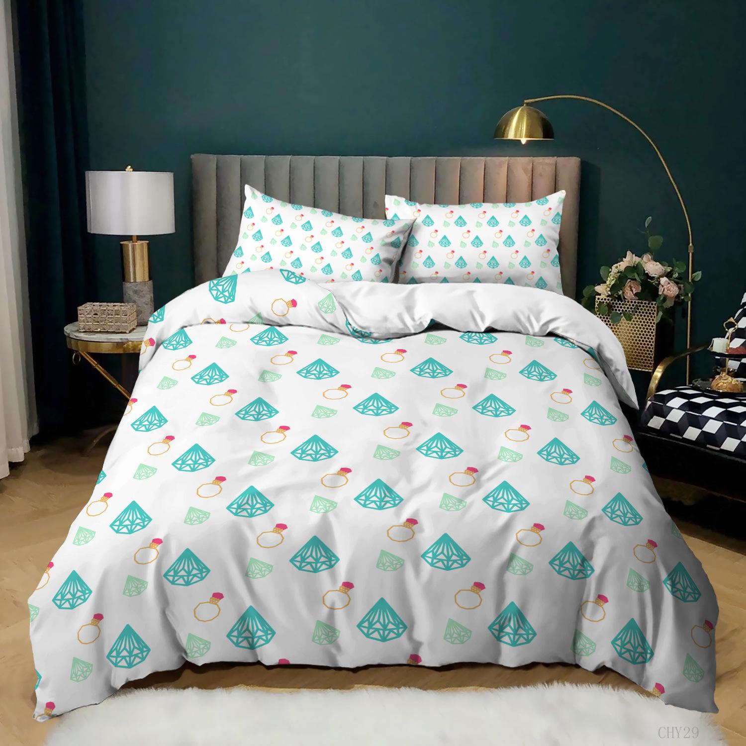 

Alpaca Small Fresh Three-Piece Love Girl Kit Quilt Cover Bedding 135 * 200 (two-piece set) 90g