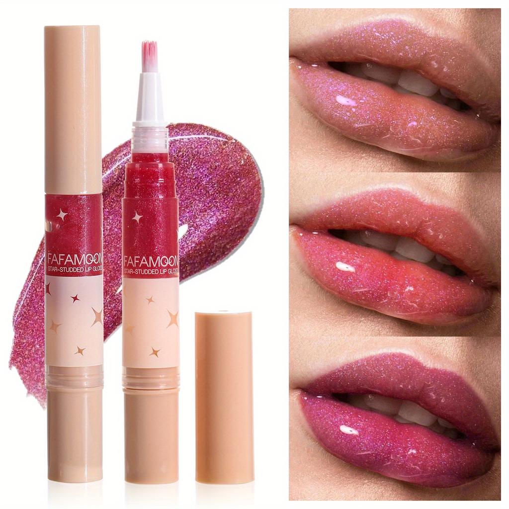 Swivel Pearlescent Lip Gloss Pencil Soft Brush Highly Pigmented Glitter Lip Nectar Doodle Lip Pearlescent Lip Glaze Lip Oil Lip Balm Lip Makeup