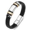 Domineering Lion Head Animal Bracelet Men\'s Stainless Steel Braided Chain Wristband Bracelet Hip Hop Jewelry