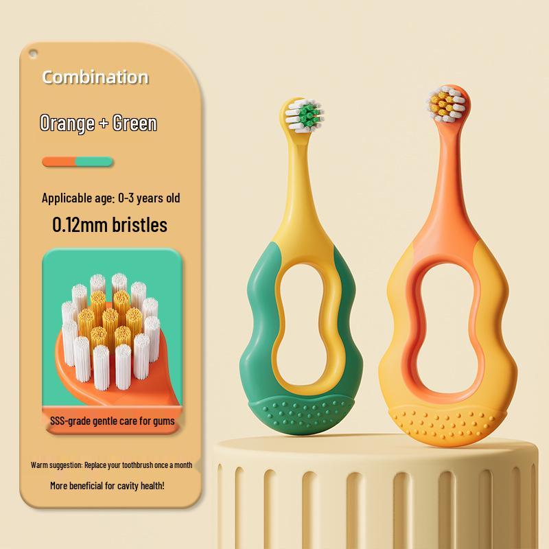 Children's Soft Bristle Toothbrush for Ages 0-12, Infant To Child, Dual Speed