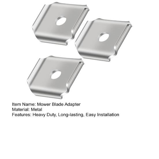 3Pcs X-Blade Dual Mulching Blade Adapters Lawn Mower Blade Adapters 5/8" Center Hole Mowing Blade Adapter for Standard Commercial Lawn Mower Blades