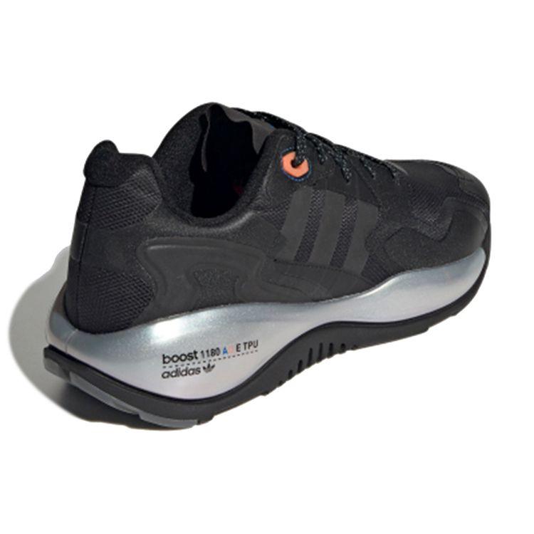 Adidas Originals ZX Alkyne Fabric Synthetic Leather Classic Sports Breathable Low-Top Lifestyle Shoes Unisex Sneakers Black Silver FX6225