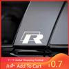 Pentru VW 2 buc Insignă Caroserie Mașină Stiker Decal Stâlp B Portbagaj Emblema R Pentru Volkswagen R Polo T5 Golf 5 MK6 7 8 Passat b6 b7 GTD GTI