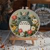 1 PC Totoro Flower Pattern Embroidery DIY Fabric Craft Set with Tools