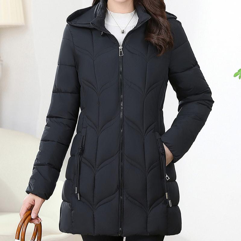 Women's Long, Stylish, and Slimming Winter Coat – Warm and Fashionable, with Extra Padding for Added Warmth.