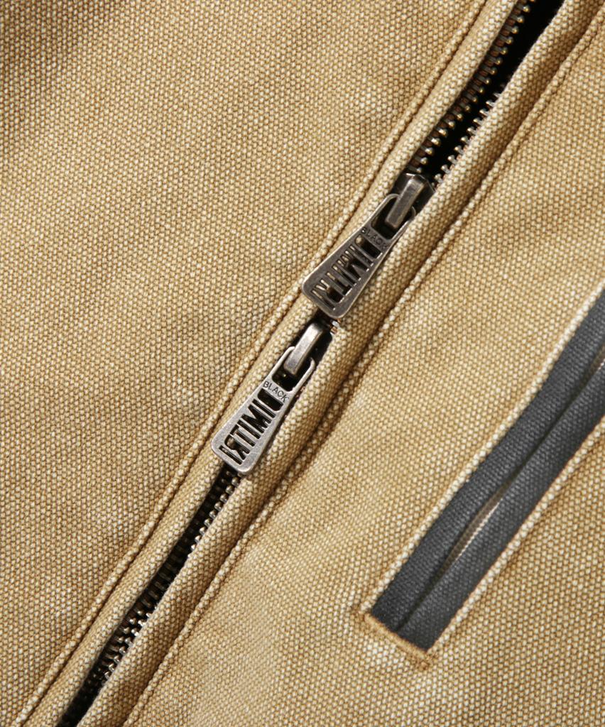 Dimitri Black 2Way Og Fade Wash Detroit Quilted Jacket_Beige