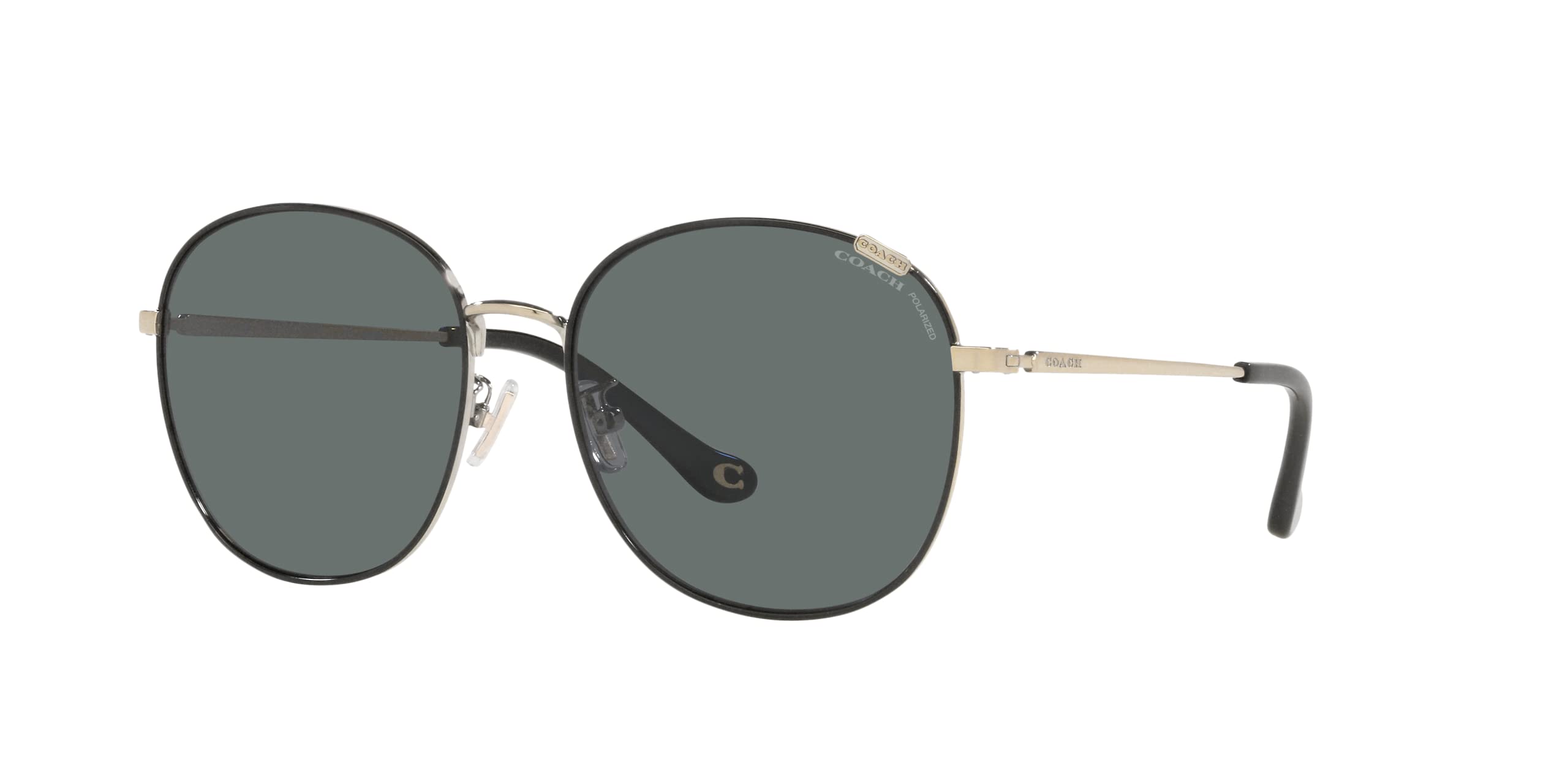 

Сонячні окуляри HC7134 Сірі Поляризовані лінзи 57 [Coach] Чорний/Світле золото/Темний